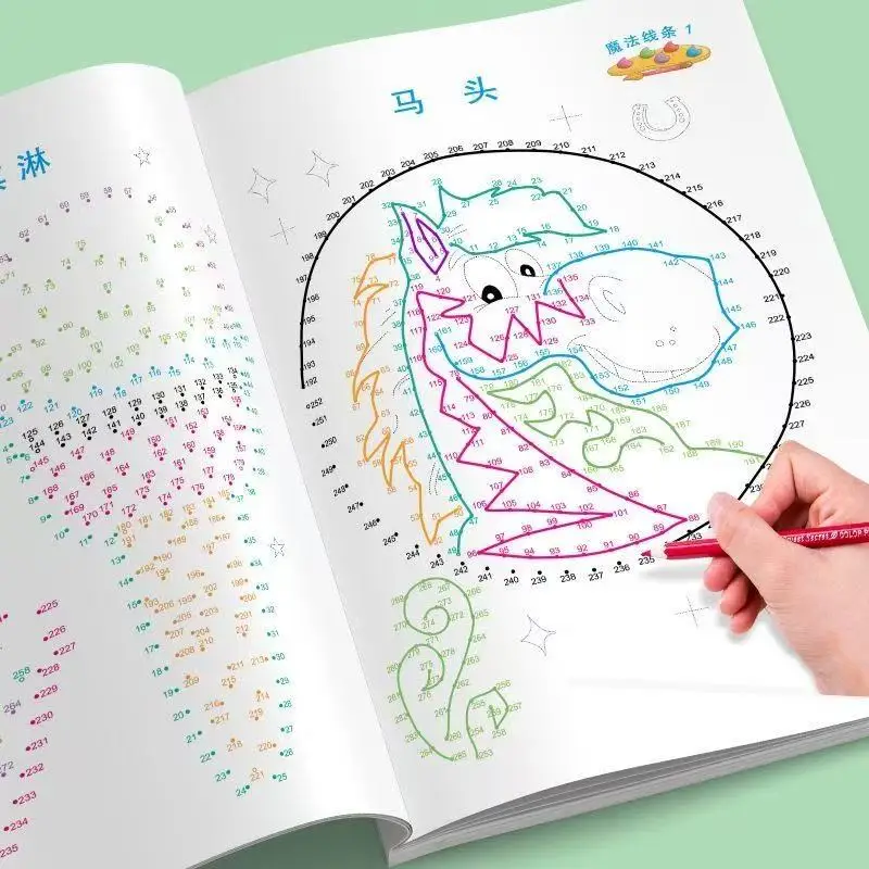 

Magic Lines Tracing Workbook Pen Control Kids Painting Puzzle gameBrain Development Books for Kids 2-6 Years