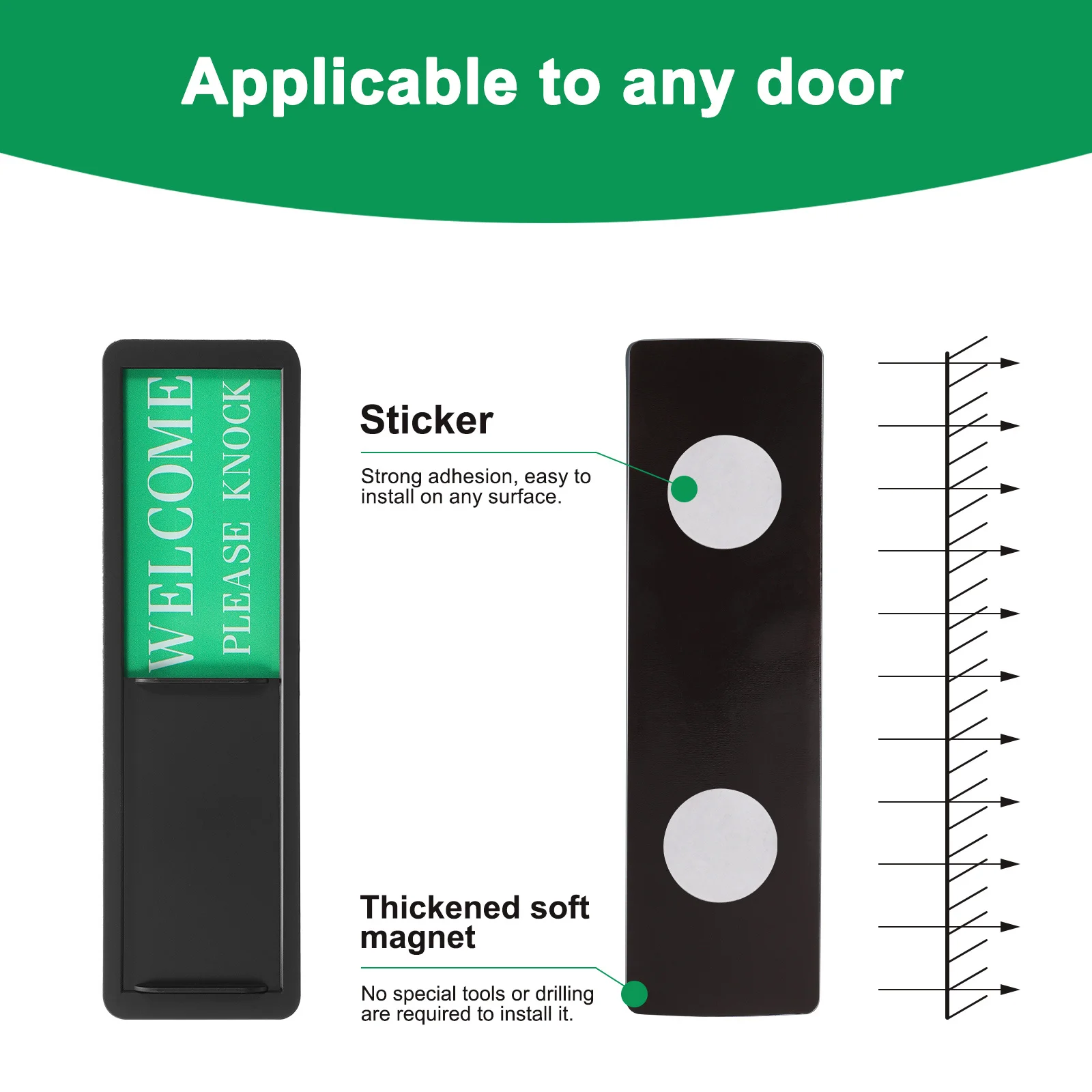 

2 pcs Door Signs For Office Home Hotel Room Occupied Vacant Indicator Sliding Privacy Sign Do Not Disturb Abs No Drill