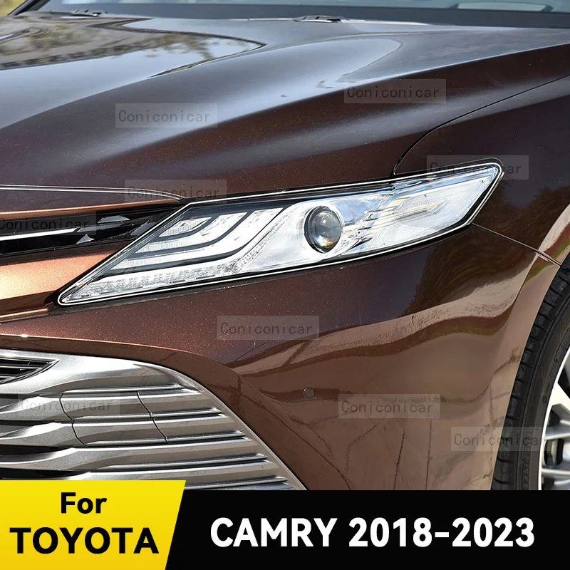 

For TOYOTA CAMRY 2018-2023 Car Headlight Protective Cover Film Front Light Transparent TPU Anti-scratch Headlamp Accessories