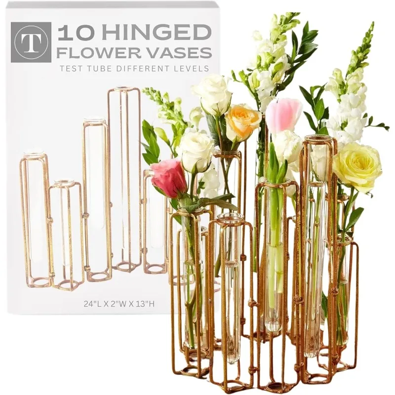 Set of 10 Hinged Flower Vases