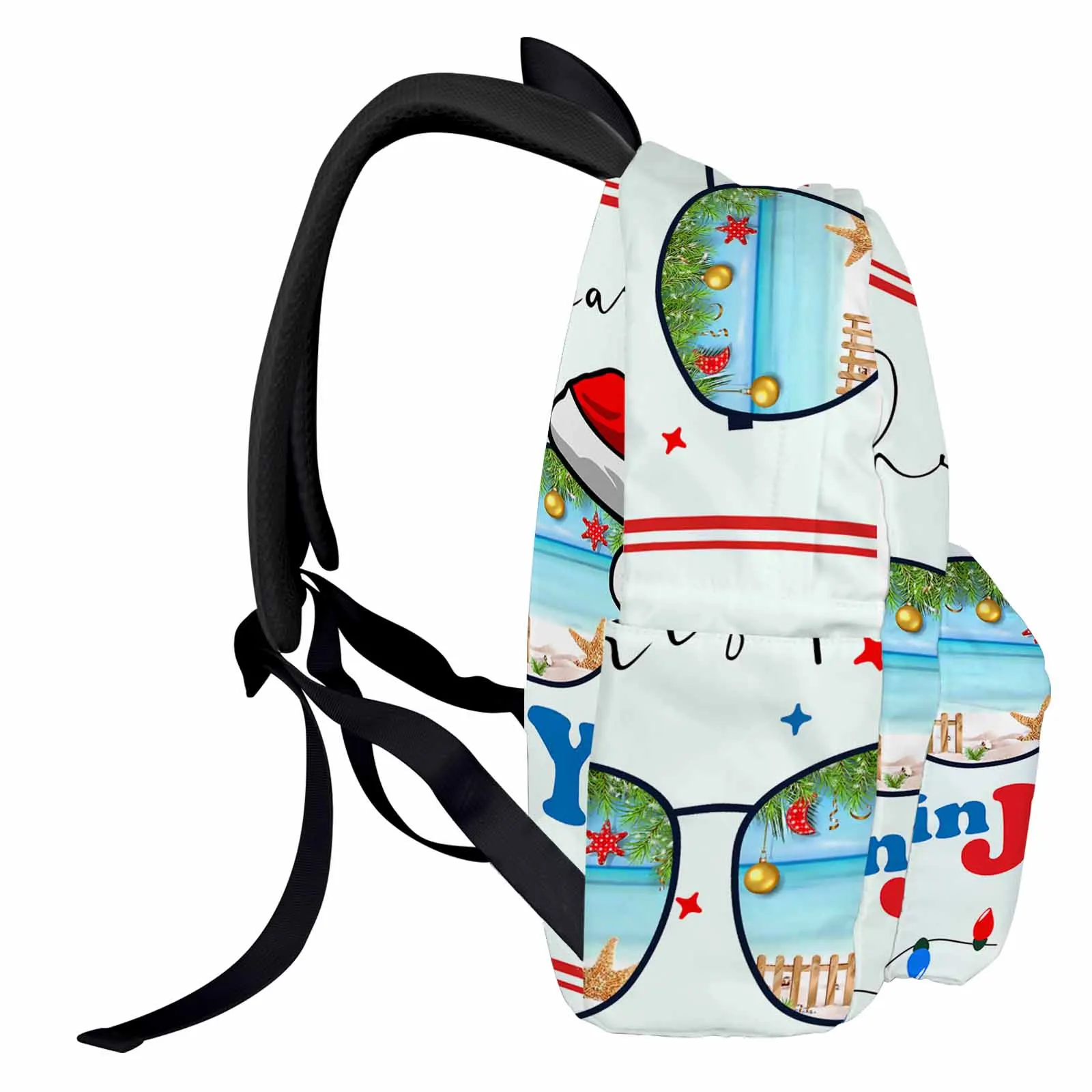 Christmas Rope Christmas Hat Backpack Teenagers Student School Bags Laptop Custom Backpack for Men Women Travel Bag