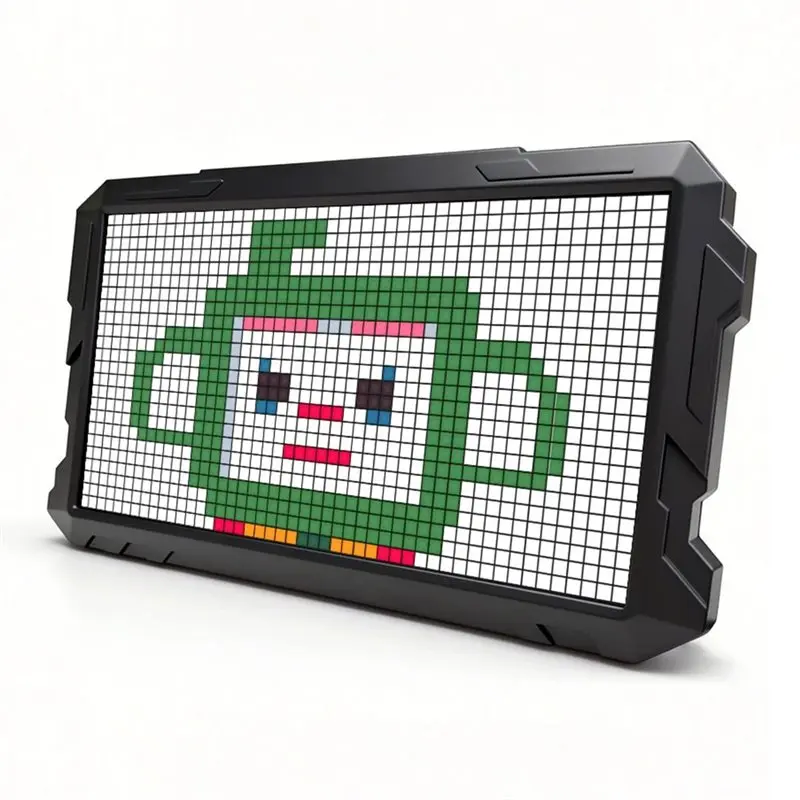 DIY LED Pixel Screen Clock RGB Nightlight Graffiti Animation Drawing Panel For Game Room Decor Gift Idea Pixel 24X48