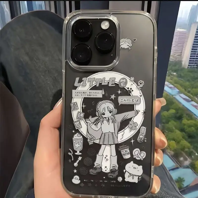 Kawaii Anime Sweet Anime Girl Phone Case For Magnetic iPhone 17 AIR 16 E 15 14 13 12 11 PRO MAX PLUS MINI Anti Drop Cover - view 5