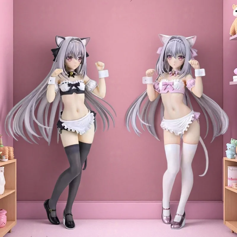 Figura de Alta Calidad de Luna con Orejas de Gato de Sakurakoji, Tsuki Ni Yorisou Otome No Sahou, Modelo Decorativo, Regalo para Fanáticos del Anime Otaku