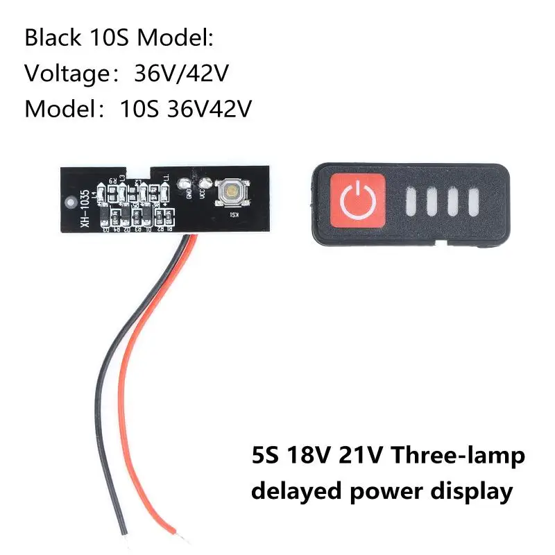 5S 10S 18V/21V/36V/42V Battery Capacity Indicator LED Display Lithium Battery Charging Tester For Electric Drill Screwdriver