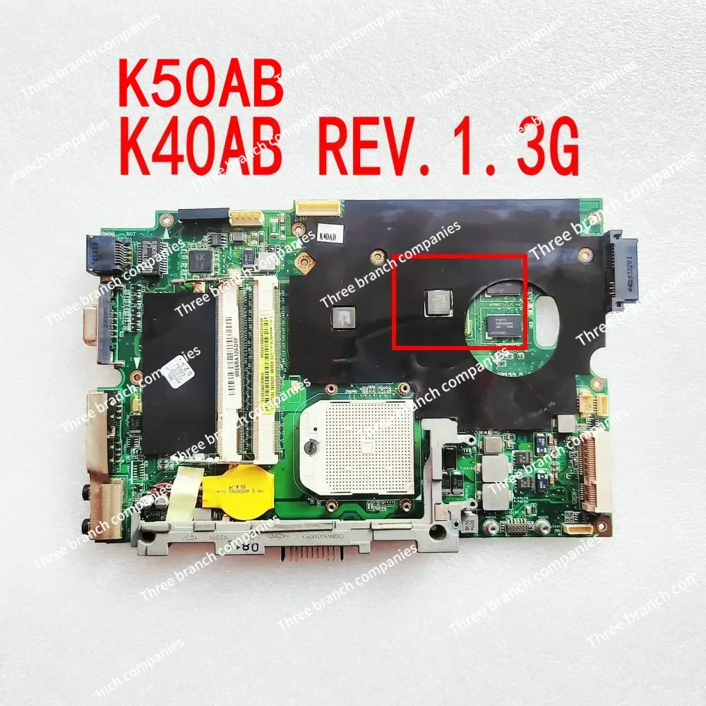 For K40AB Laptop Motherboard K40AB K50AB K50AF K40AF X8AAF MAIN BOARD DDR2 Notebook Mainboard REV.1.3G  with Graphics card