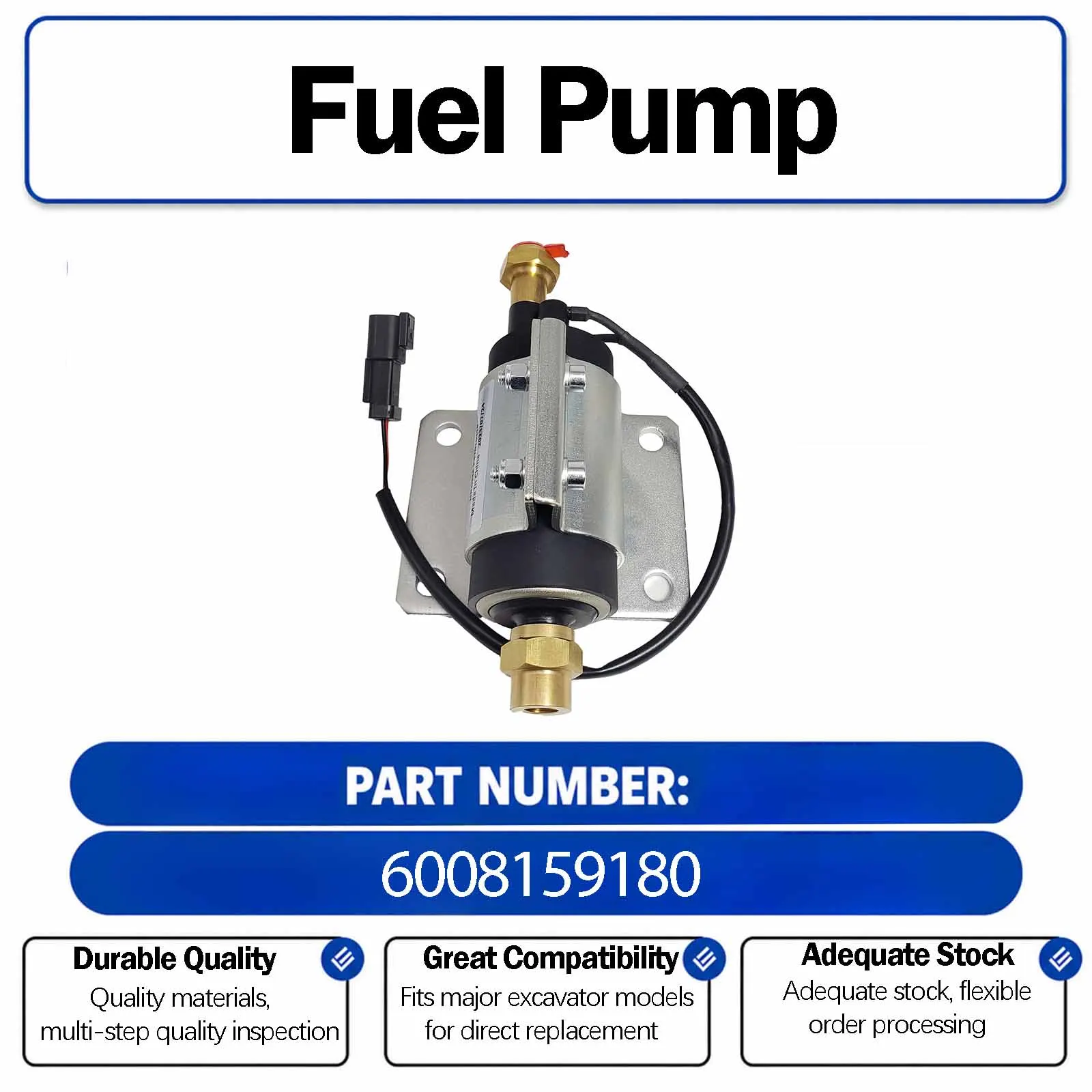 Fuel Pump 6008159180 For Komatsu Engine SAA6D125E SAA6D140E Excavator PC490 Wheel Loader WA470 WA500