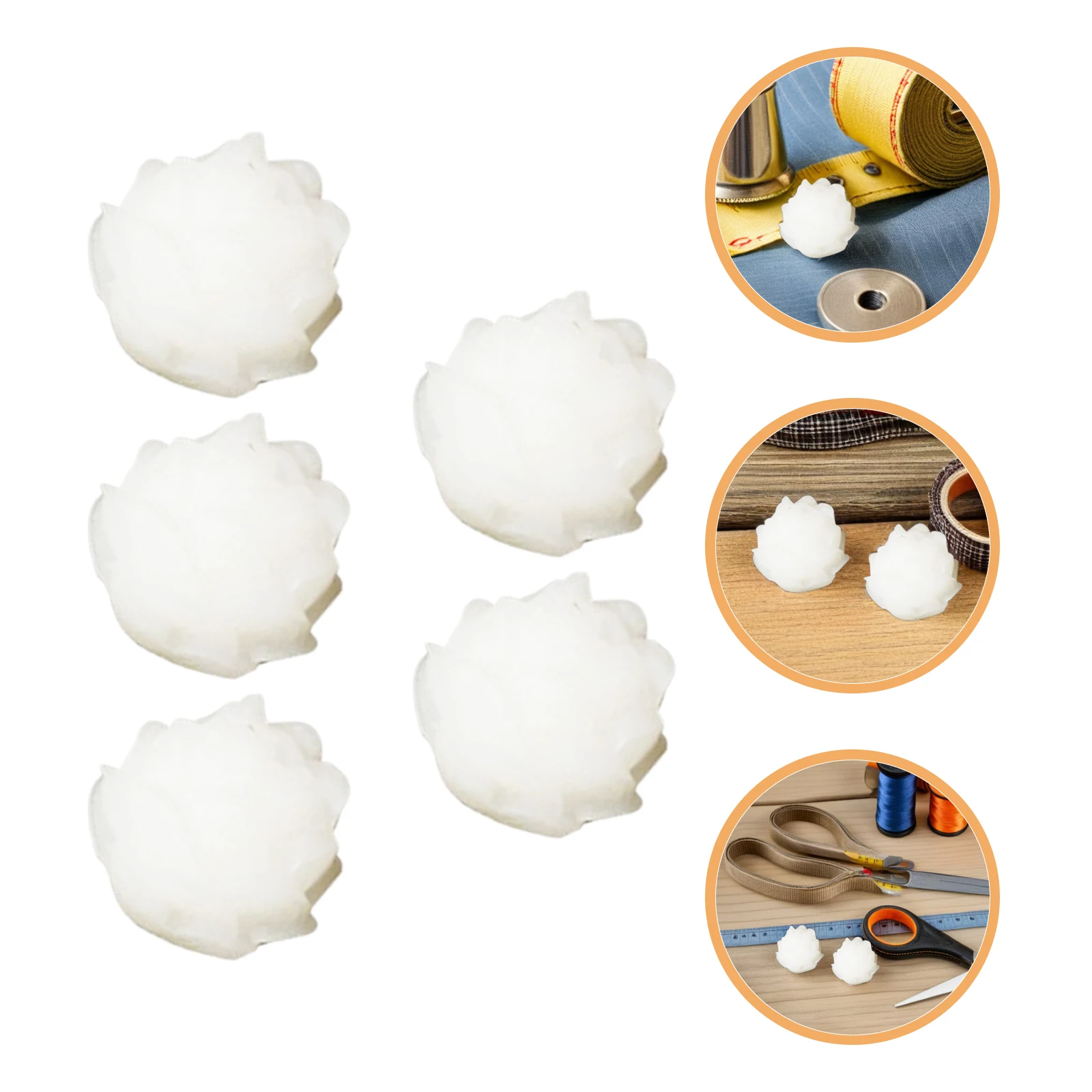 

5Pcs 20-22Mm White Lotus Beads DIY Buddha Beads Adorn Article Jewelry Making Decorations Handbags Windows Doors