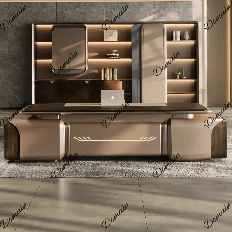 BXX High-end L Shaped Desk Office Table Chairman President Boss Computer Desks Escritorios De Computadora Furniture Multifunctio