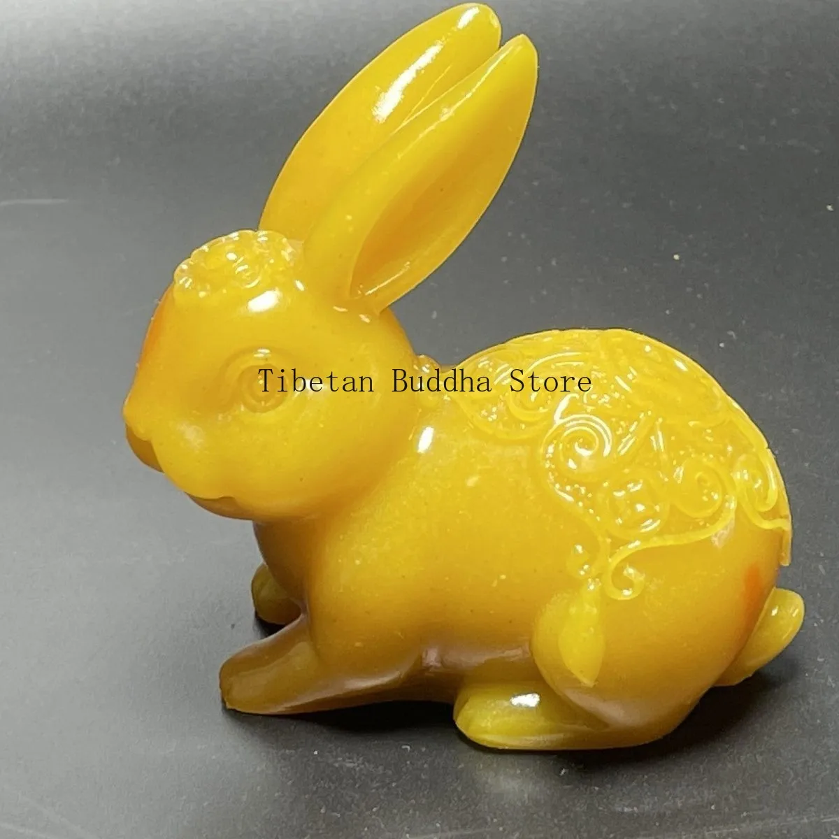 Tianhuang Shoushan Stone Carved Rabbit Seal Imitation Calligraphy Jade Ornament