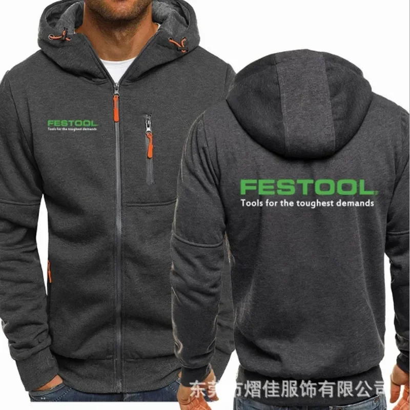 

2023 fashion men's Spring New motorcycle FESTOOL Hoodie cotton casual zipper men's Hoodie