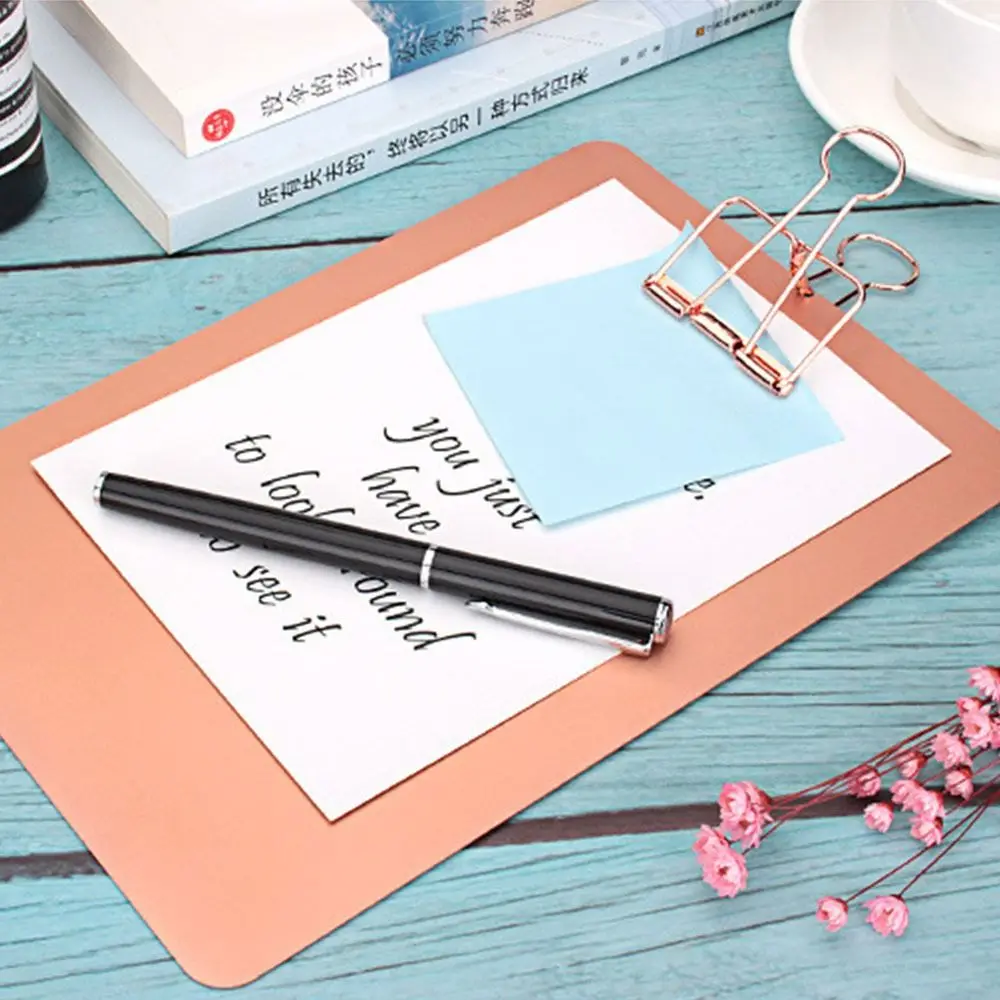 

Durable A4/A5 Metal Clipboard Clip Multifunctional Hangable Menu Bill Folder Paper Storage Organizer Office Stationary