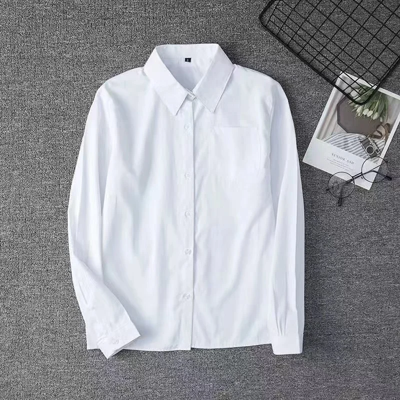 New white shirt men\'s long sleeved business shirt for wedding groom suit interior