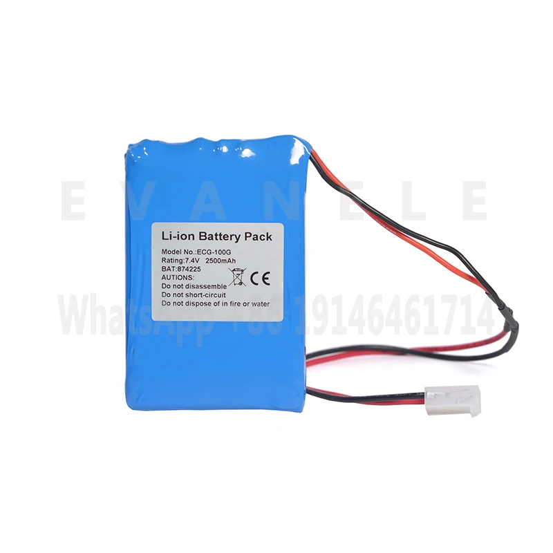 ECG-100G capacity 2500mAh 7.4V li-ion battery, suitable for CONTEC ECG-100G and electrocardiographs