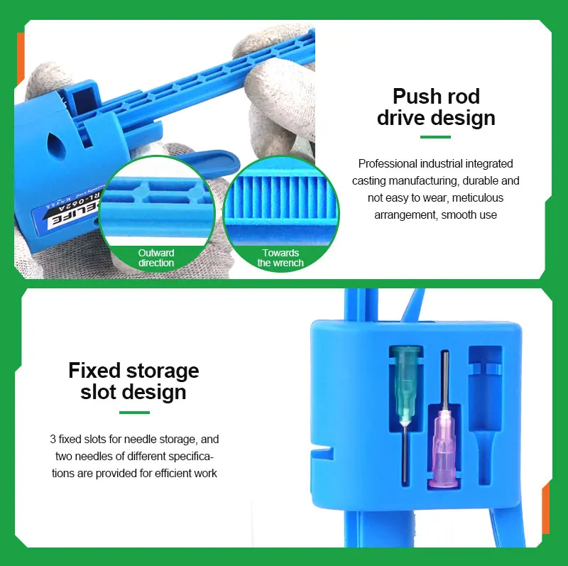 Relife RL-062A Manual Glue Gun 10CC Needle Booster For Syringe Oil Solder Paste UV Solder Mask Oil Structural Adhesive Tools