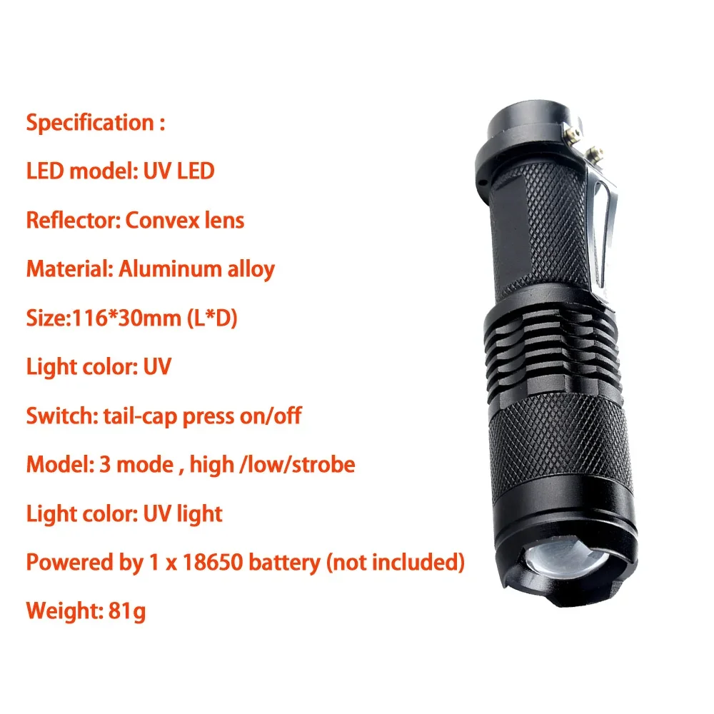 Mini 9/21LED UV Flashlight Ultra Violet Light Ultraviolet Lamp Flashlight Ultra Violet Invisible Ink Marker Torch battery Light