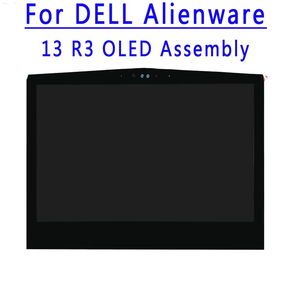 DP/N 0JJT6C JJT6C 13.3 inch 2560X1440 QHD 40pins EDP ATNA33KL05 - 0 OLED Screen Assembly For Alienware 13 R3 13R3