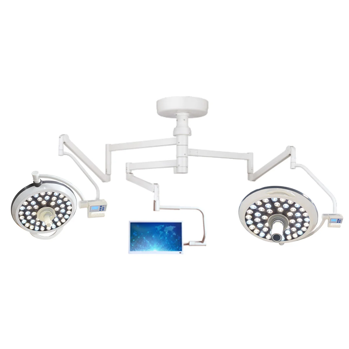 

E500/500 Double Head Ceiling LED Surgical Light Electric Aluminum Ce E500/500 with HD Camera 10x Onsite Training Class I 1years