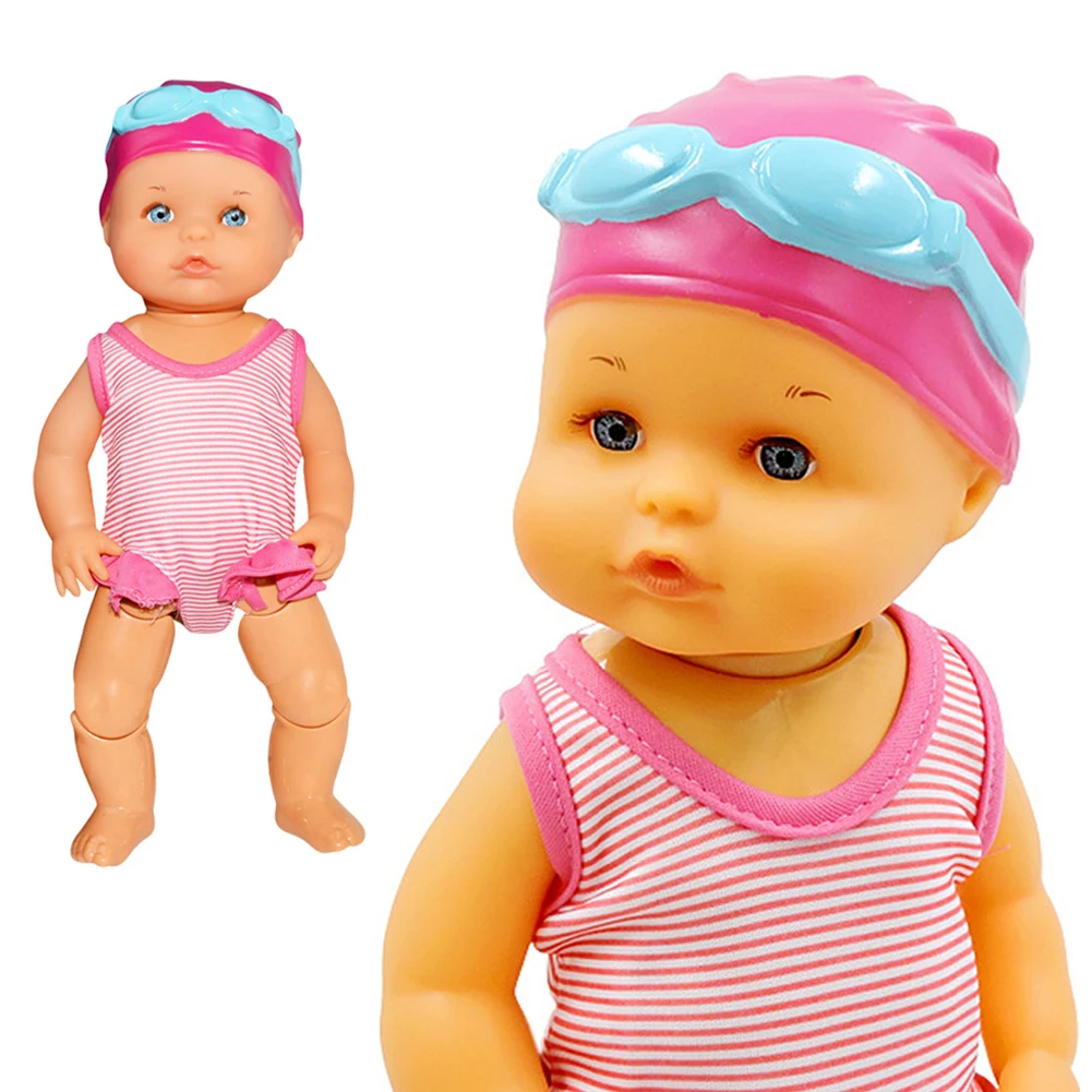 Swimming Doll Waterproof Swimmer Doll with Movable Joint and Detachable Suit Kids Bathroom Bath Toy Birthday Gift for Kids