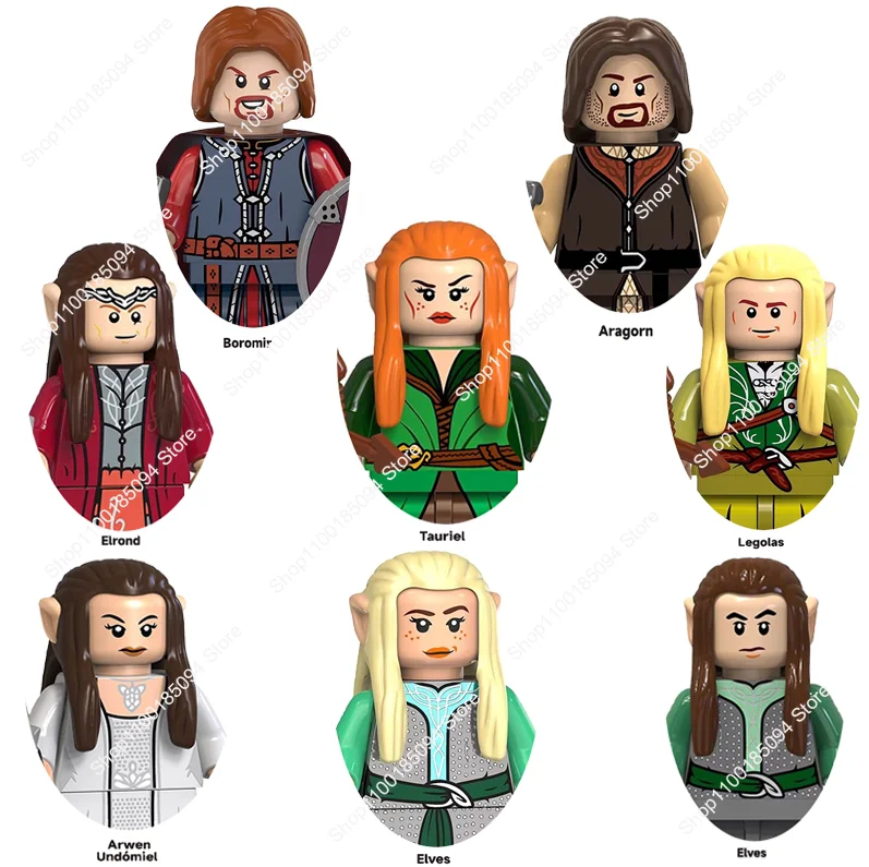 Jouets chauds nouveau seigneur des anneaux Soren Aragorn Elrond Boromir elfes Legoias Tauriel Ringwraith blocs de construction figurines jouets