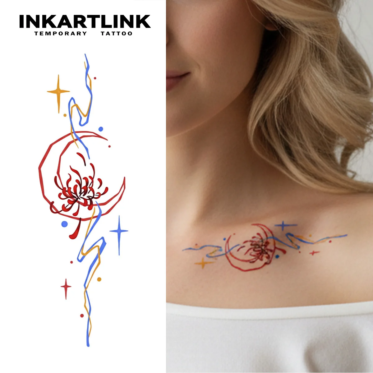 

INKARTLINK временные татуировки наклейки водостойкая цветная печать художественный дизайн временные татуировки товары для вечеринок DIY наклейки