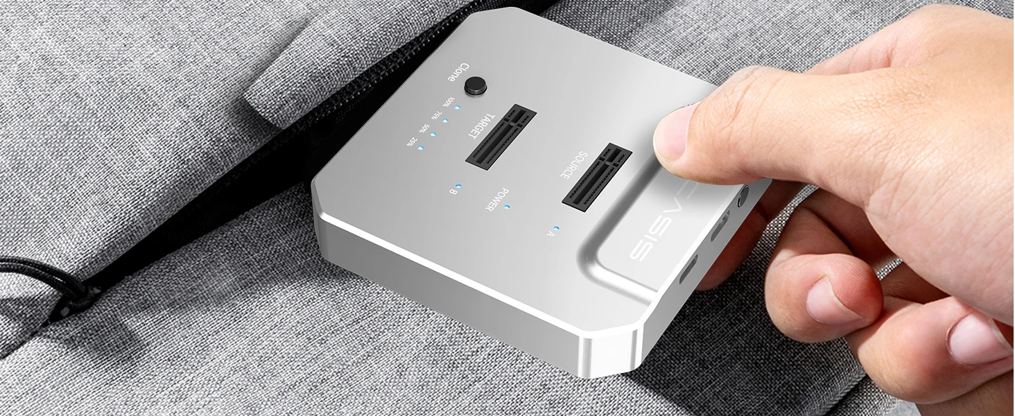 Acasis 20Gbps Dual-Bay M.2 NVME SSD-Gehäuse SSD-Duplikator Offline-Klon USB 3.2 Typ-C Gen2 zu NVMe Dockingstation für PC – Detail 11