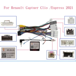 16 Pin Canbus box Adaptor XP-XB-011 For Renault Captuer Clio /Express 2021 With Wiring Harness Cable Android Car Radio Canbus