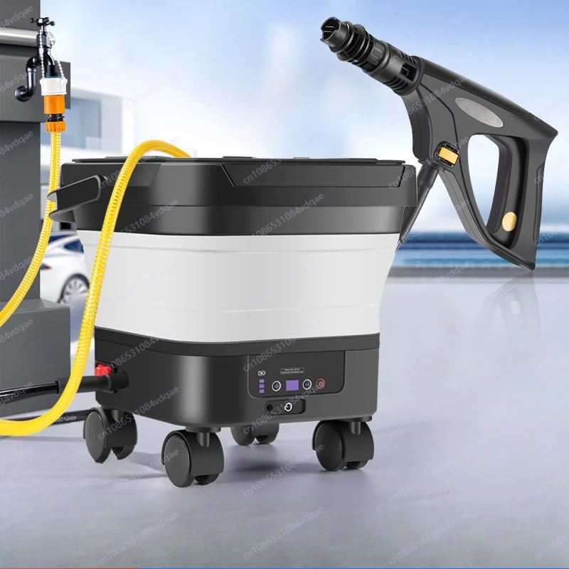 High-power wireless car wash water gun, household portable lithium battery high-pressure cleaner