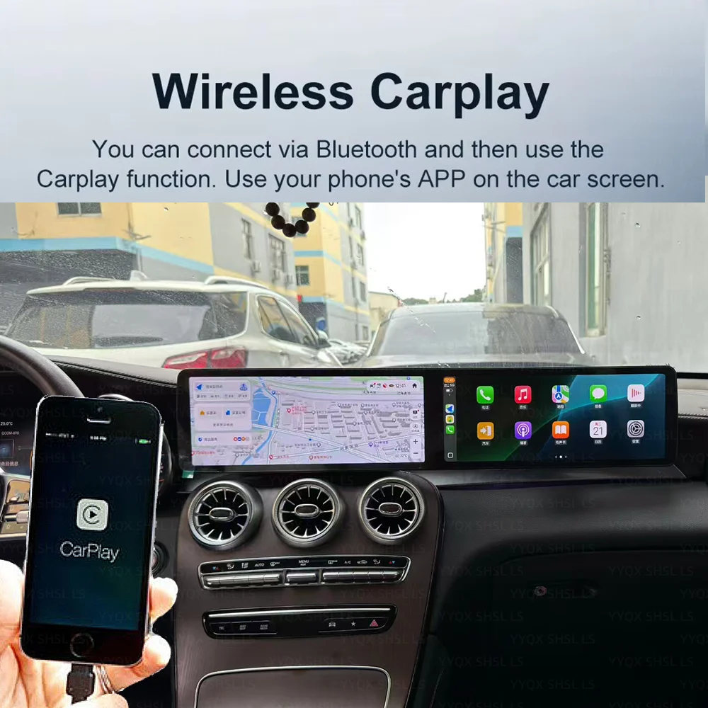 For Benz CLA GLA 2015-2019 Double Interactive Android Auto Carplay Car  Multimedia Video Player Radio GPS Navigation Stereo