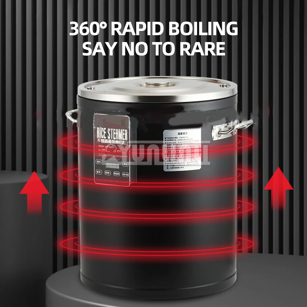 45L جهاز طهي الأرز التدفئة الكهربائية برميل باخرة خزانة الفولاذ المقاوم للصدأ