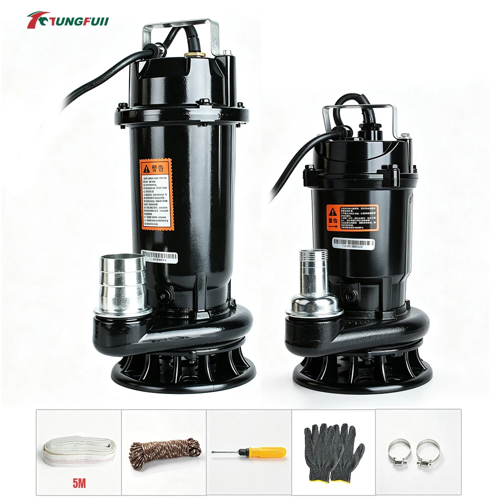 Submersible Sewage Pump Electric Dirty Waste Water Drainage Pump Portable Carry For Farm Construction Septic Tank Irrigation