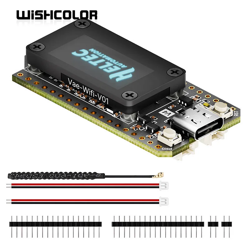 Wishcolor HELTEC Automation WiFi-LoRa 32 (V4) ESP32 SX1262 Meshtastic 0.96-Inch OLED Solar Powered 863-928MHz