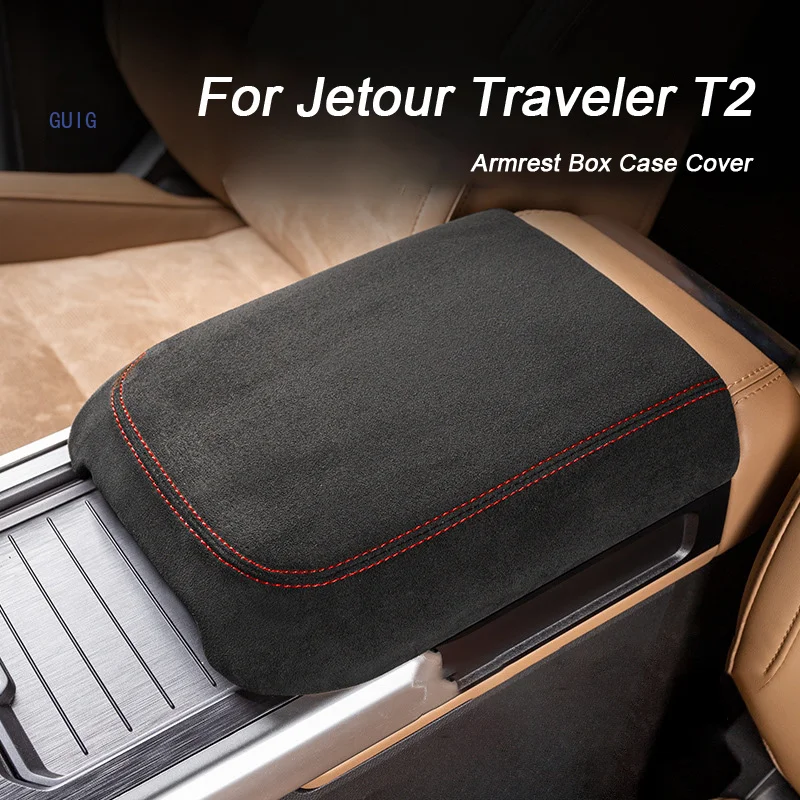 For Jetour Traveler T2 2023-2025 Suede Armrest Box Panel Lid Interior Trim Cover