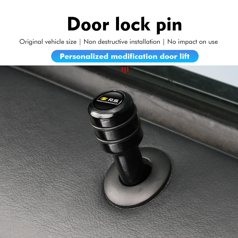 4pcs Car Universal Security Pull Pins Aluminum Door Lock Knob For Renaul Clio Arkana Captur Twingo Talisman RS Logan Duster