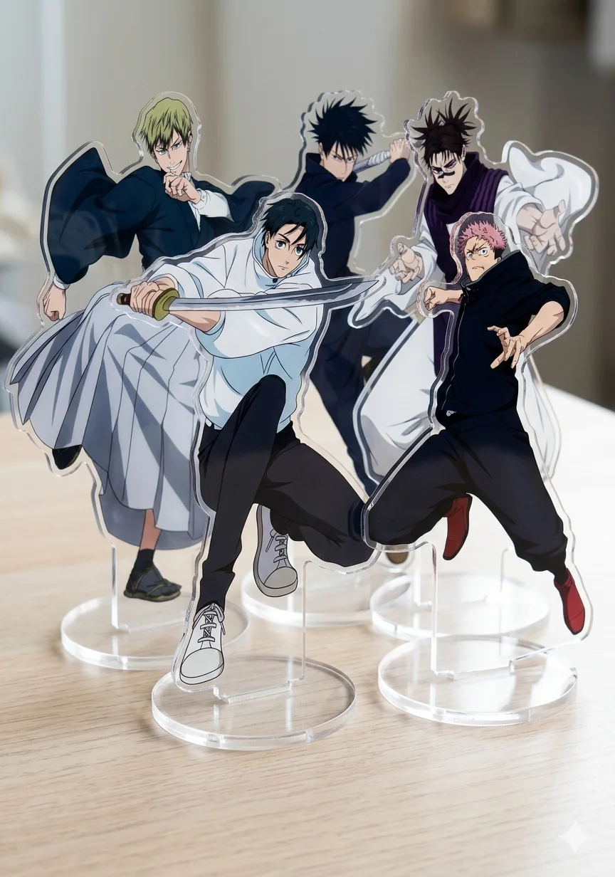 Jujutsu Kaisen Keychains Itadori Yuji Choso Fushiguro Megumi Okkotsu Yuta Zenin Naoya Acrylic Stand Peripheral Desktop Ornament