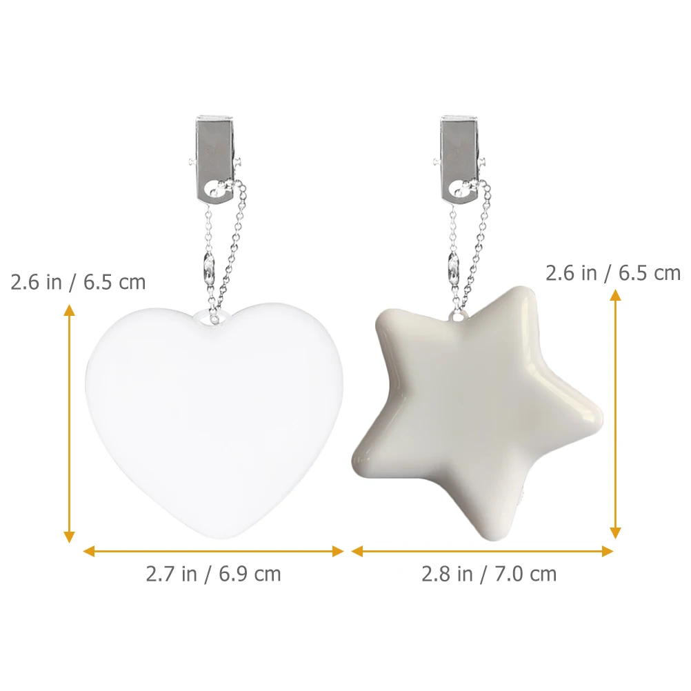 

2pcs Touch Sensor Activated Handbag Light Led Bag Lamp Heart Shape Mini Purse Light Night Finder Clip-On Bag Accessory For Women