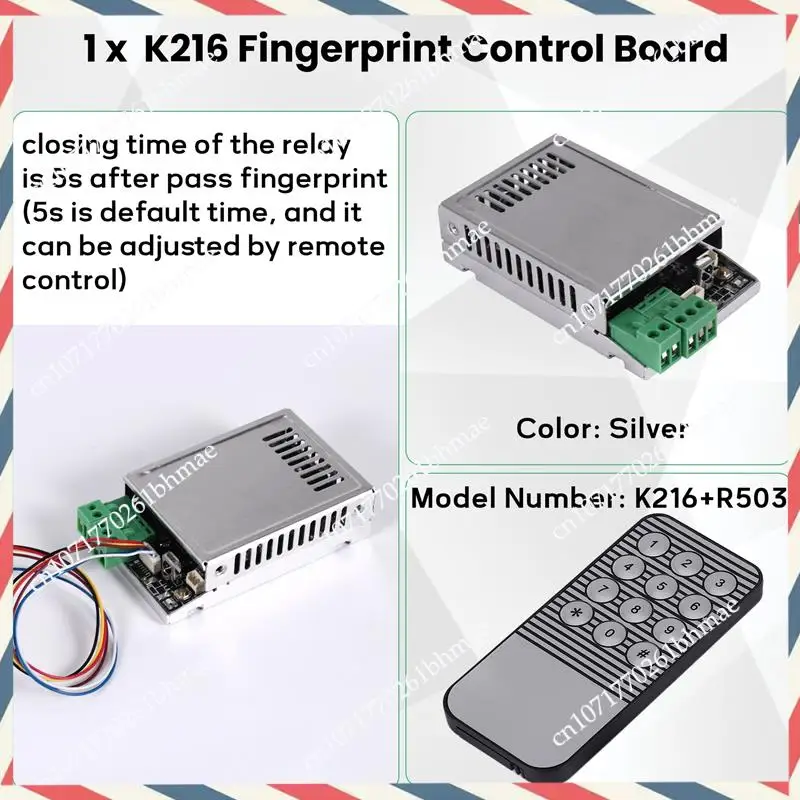 

-A21Z K216 Fingerprint Control Board+R503 Fingerprint Module Two-Color Ring Indicator Light Access Control
