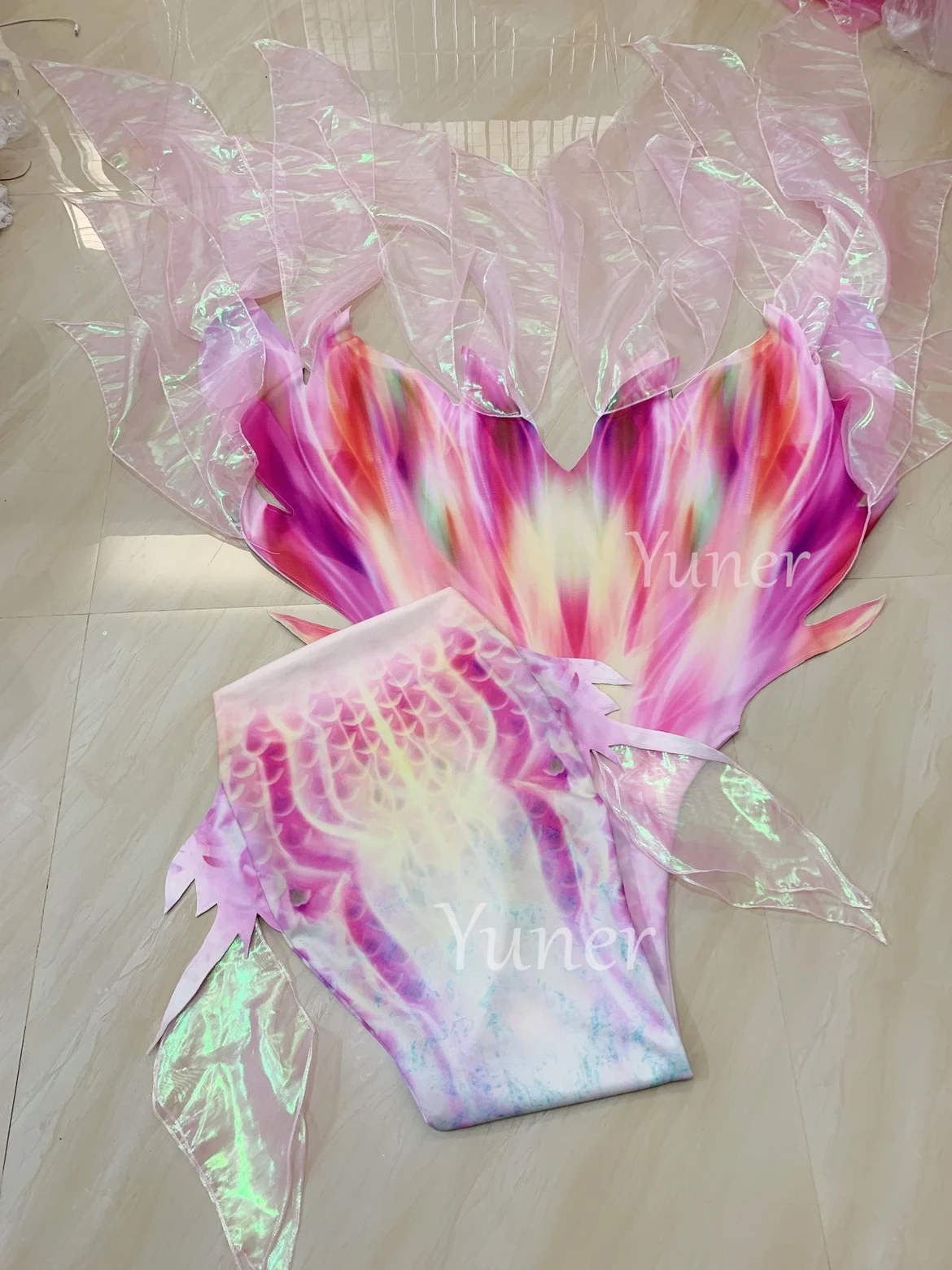 Yuner original sereia high-end cauda de peixe grande cauda maiô oceanarium fotografia mergulho