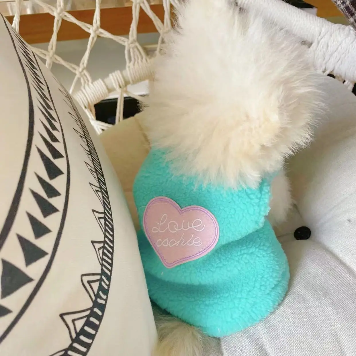 Puppy Ice Cream Lamb Fleece Coat Autumn and Winter Macaron Vest Bears Teddy Schnabel Plus Fleece Thickened Vest Pet Clothes