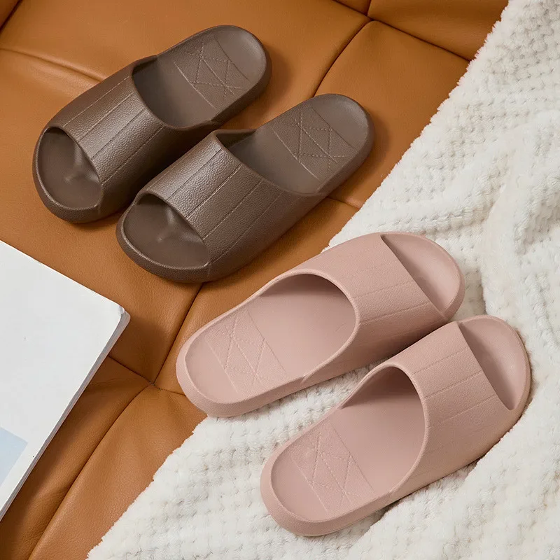 

New Men's Thick Platform Slippers EVA Soft Sole Slides Women Summer Beach Sandals Casual Flip Flops Non-Slip Bathroom Home Shoes