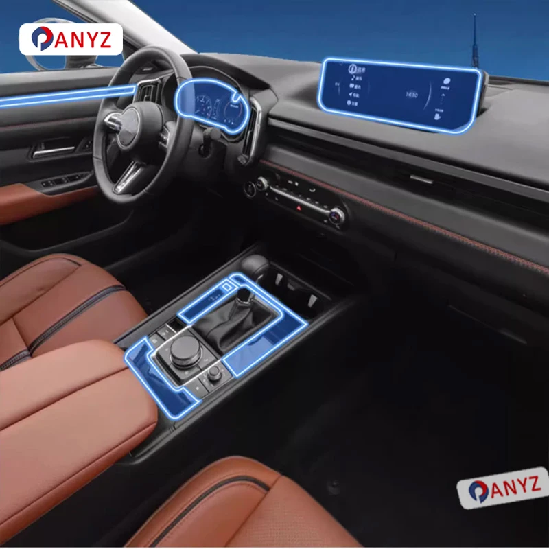 Tpu Transparent Protection Film for Mazda CX50 CX-50 2023 Car Interior Sticker Center Console Navigator Speed Meter Gear Panel