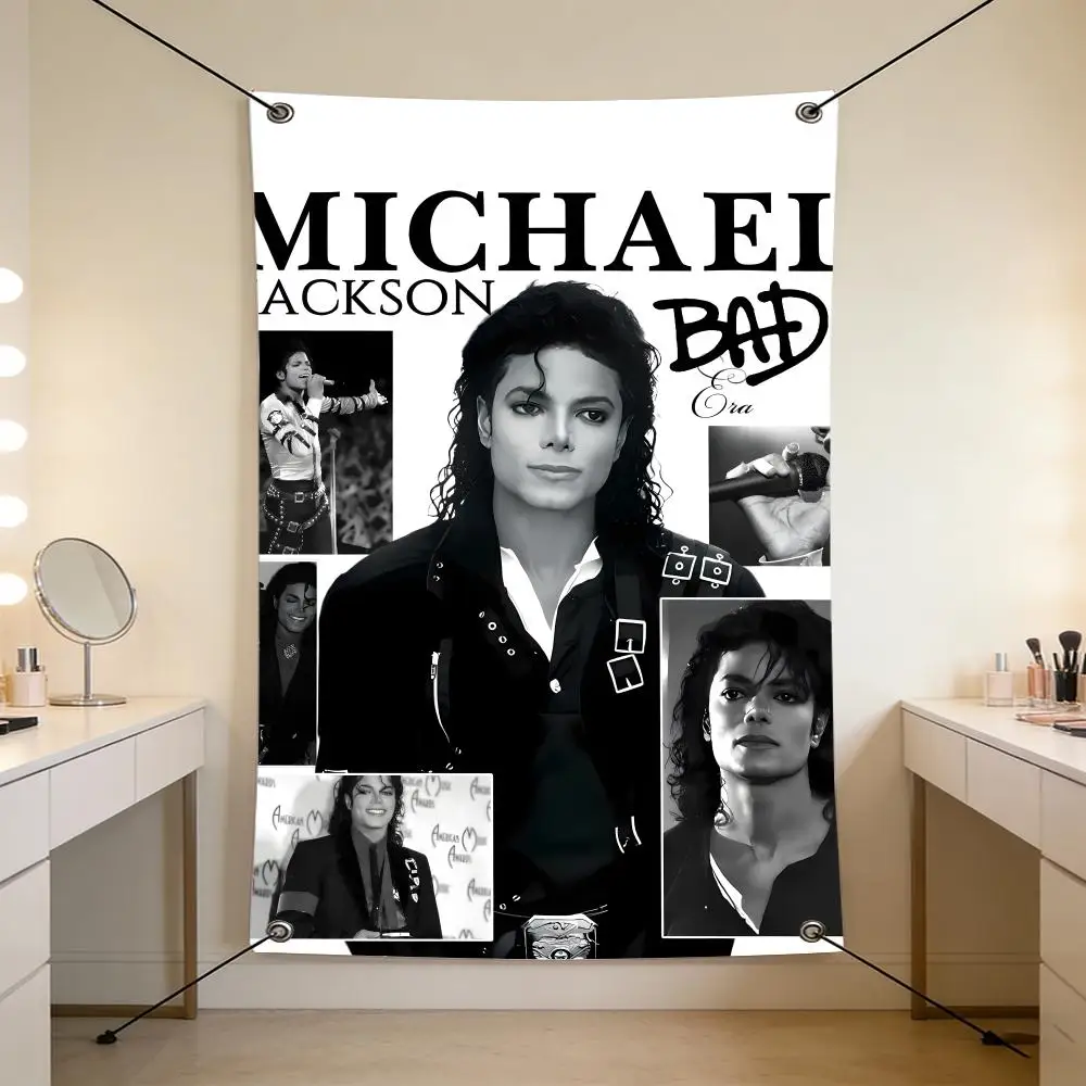 Music M-Michael J-Jackson Flags Garden Flag, 4 Grommets, Waterproof, Wrinkle Resistant, Durable, Easy Install, Yard Decor