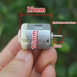 Mini 130 DC Motor Micro 15*25mm Electric Motor DC2.4V 3V 3.7V 23000RPM High Speed 8mm Shaft Electric 130 Motor Engine RC Toy Car