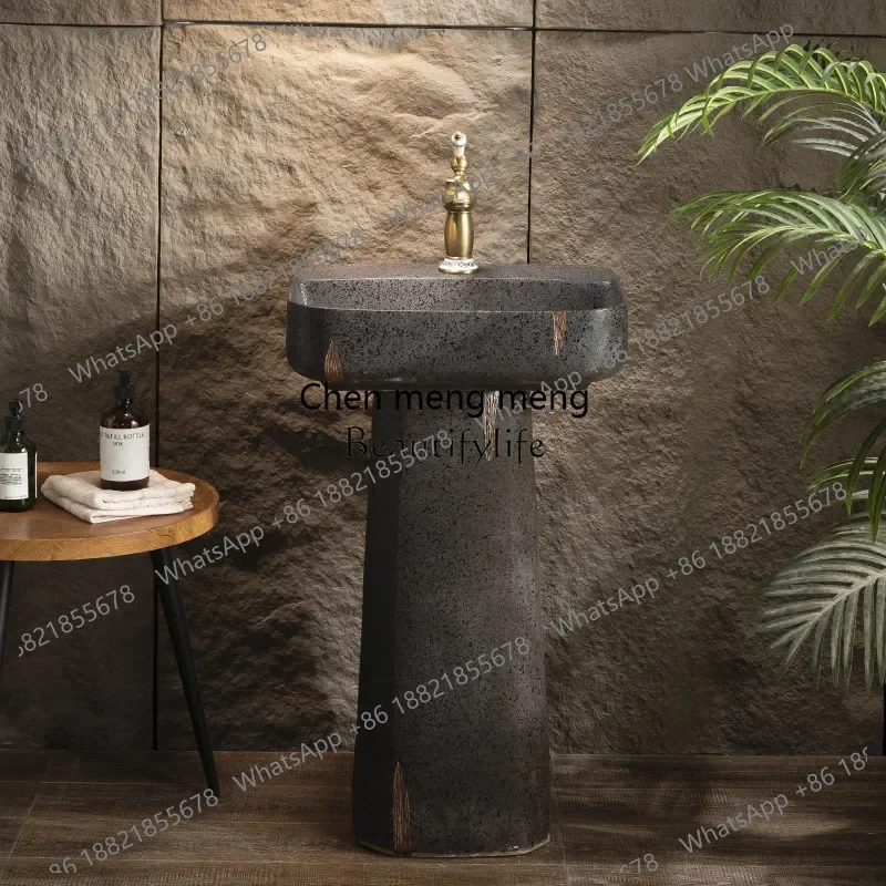 

Ретро-умывальник, напольный умывальник колонного типа для улицы/балкона, интегрированный умывальник от пола до потолка для улицы