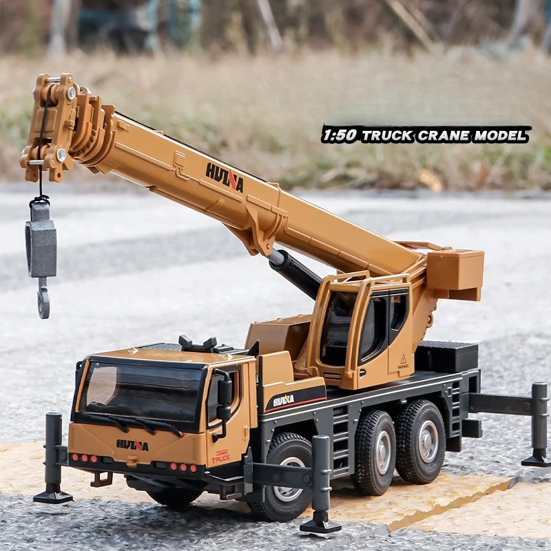 

1/50 Scale Alloy Crane Model Kids Boy Gift Simulation Construction Vehicles Engineering Diecast Set Collective Voiture Miniature