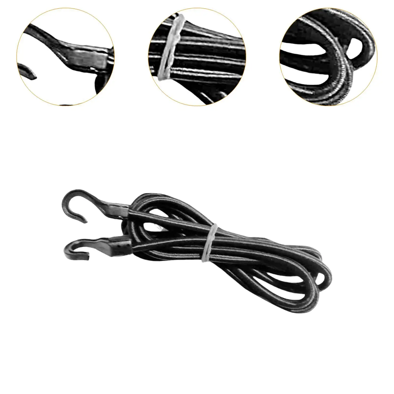 Motorcycle Luggage Strap with Hooks Elastic Rope for Camping Motorcycle