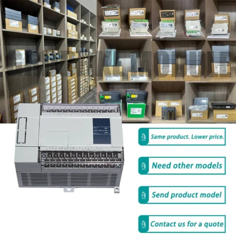 وحدة المعالجة المركزية الجديدة AC220V 14 DI NPN 10 DO الترانزستورات XC3-24T-E PLC