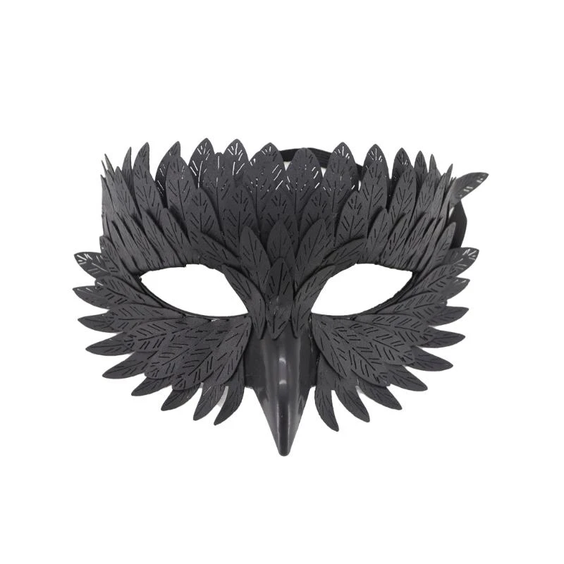 39BD Halloween Mask Bird Deak Mask Owl Half Face Maskerades Maskerades Mask
