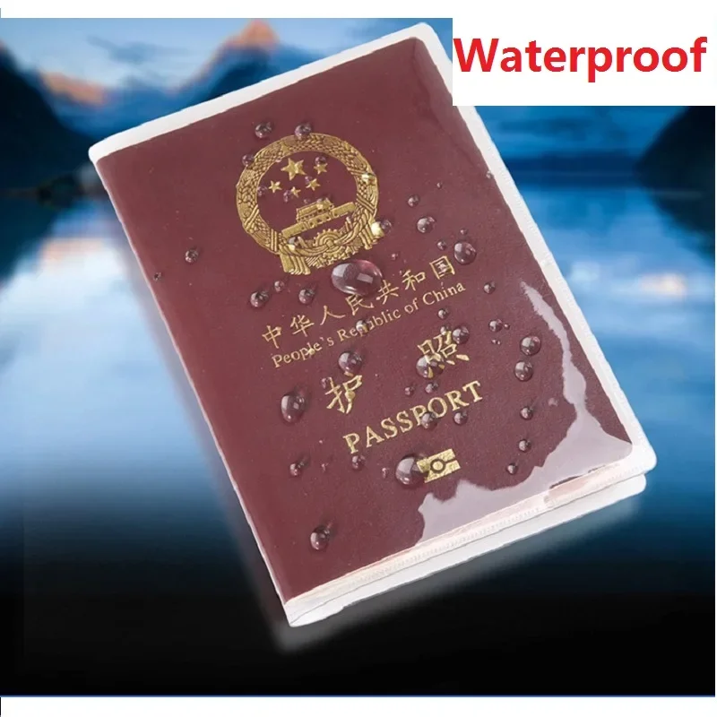 1pcs Passport Cover PVC Waterproof Case for Passport Wallet Business Credit Card Documents Holder Protective Case Case Pouch