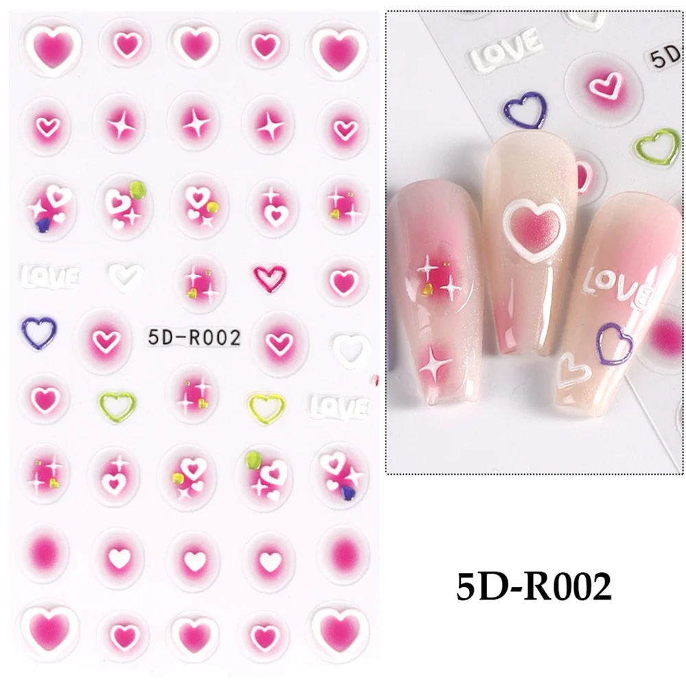 Cute Cartoon Nail Stickers Fondant Gum Nail Supplies Color Hand Painted Nail Stickers Children Doodle Manicure Tools Ultra Thin